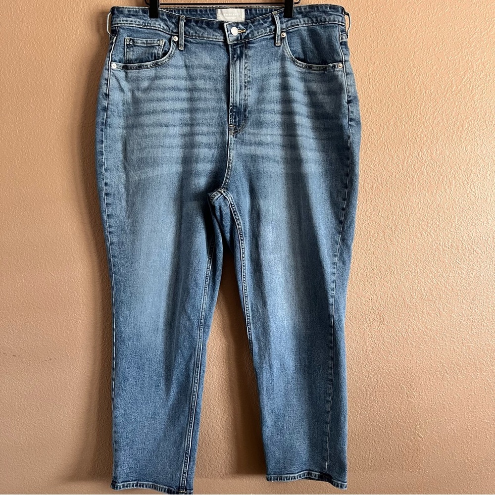 Everlane The Curvy Cheeky Straight Leg High Rise Jeans Size 35